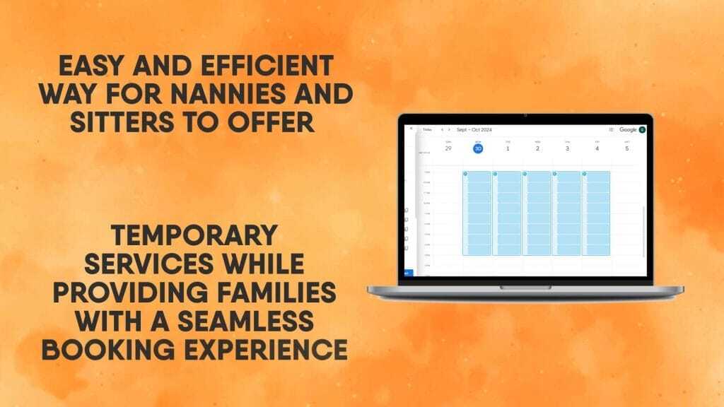nanny booking calendar